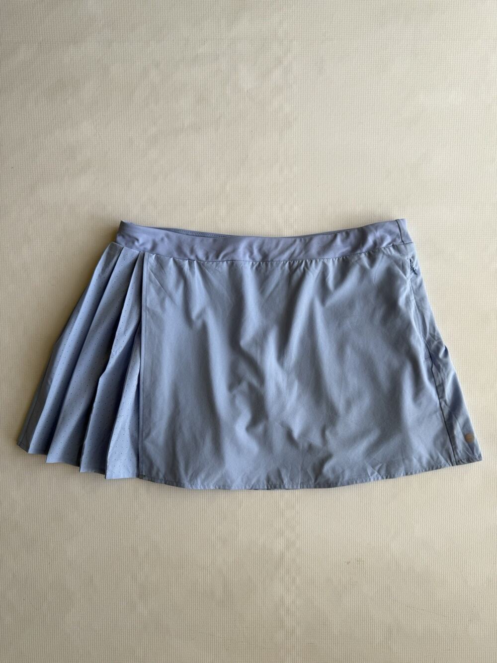 Avia Skirt Skort Womens Sky Blue Zipped Pocket Stretch Tennis Golf Sz L 12/14